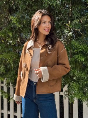 Mammoth Vegan Shearling Jacket in Camel