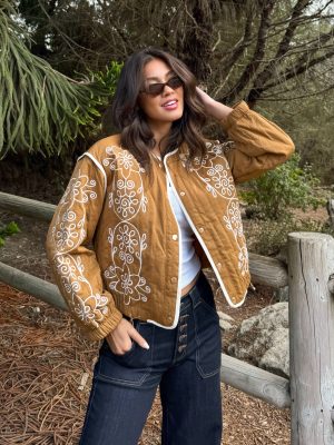 Kendra Embroidered Quilted Jacket