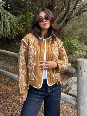 Kendra Embroidered Quilted Jacket